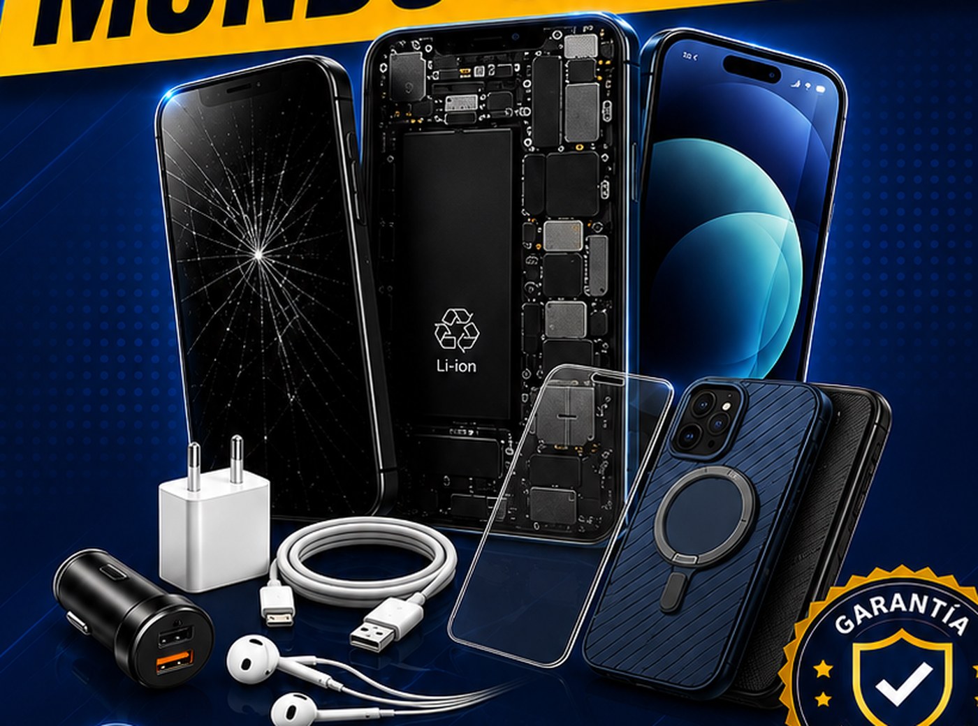 Celulares, cargadores, cables y accesorios